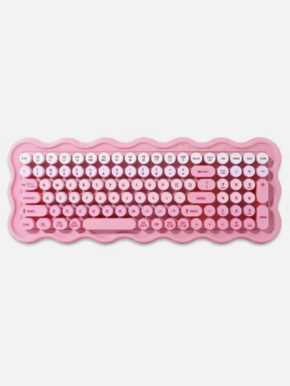 NIB iJoy Wireless Wavy ABS Keyboard, Multiple Color Selections Pink